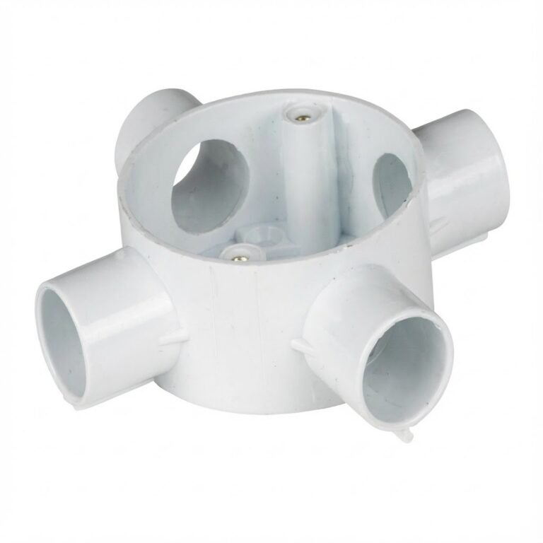 PVC Conduit 4-way Expandable PVC Junction Box (HaoCheng Brand) compliant with SASO standards
