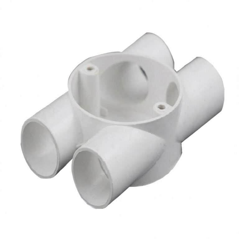 PVC Conduit 4-way PVC Conduit Junction Box compliant with CE standards - HaoCheng Building Materials