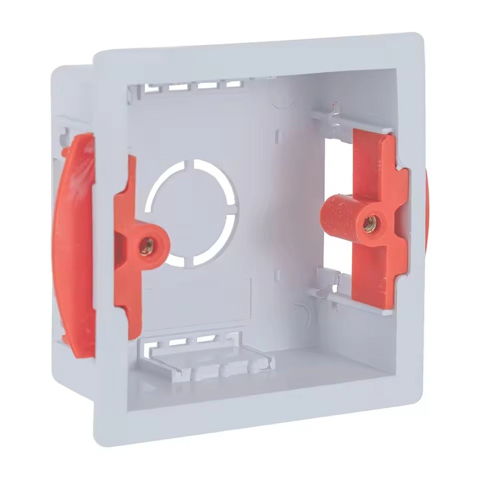 Adjustable Depth Square Switch Socket Back Box compliant with CE standards