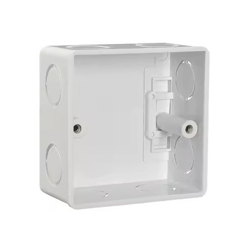 Square Adjustable Depth Junction Box/Back Box (White) compliant with CE standards