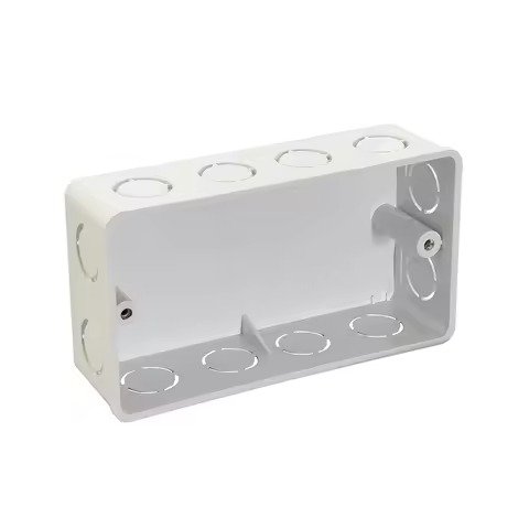 Multi-opening Long PVC Junction Box (White) compliant with CE standards
