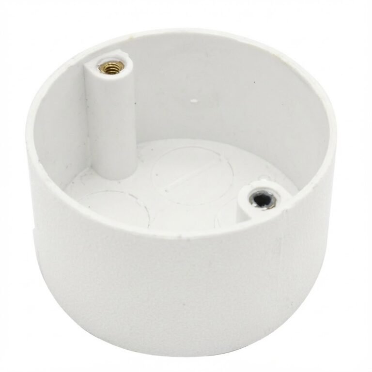 PVC Conduit Round PVC Junction Box with metal threads compliant with SASO standards - HaoCheng Building Materials