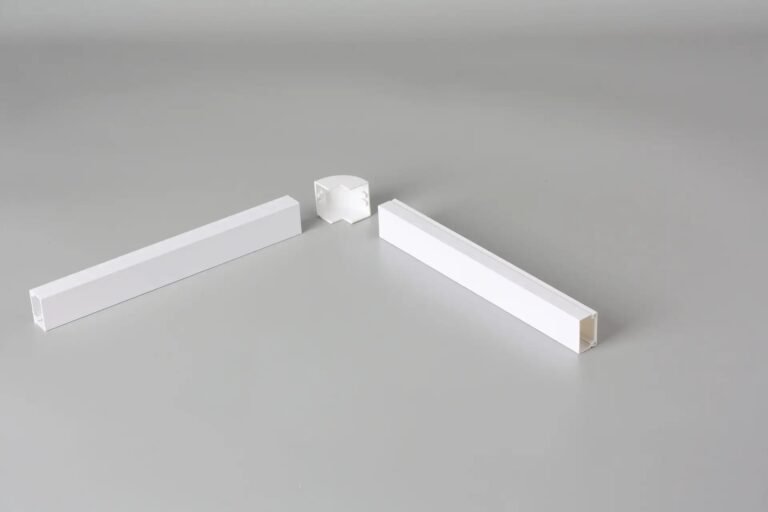 White PVC Exposed Wiring Trunking External Angle Connector