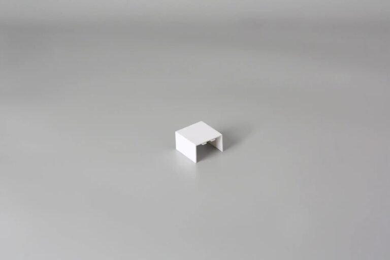 White PVC Exposed Wiring Trunking Joint Cover