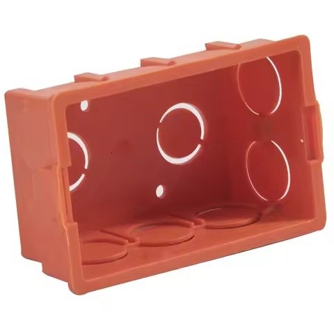 Orange Long PVC Junction Box for Power Lines (Flame Retardant) compliant with CE standards