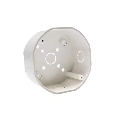 Octagonal PVC Junction Box/Back Box (White) compliant with CE standards