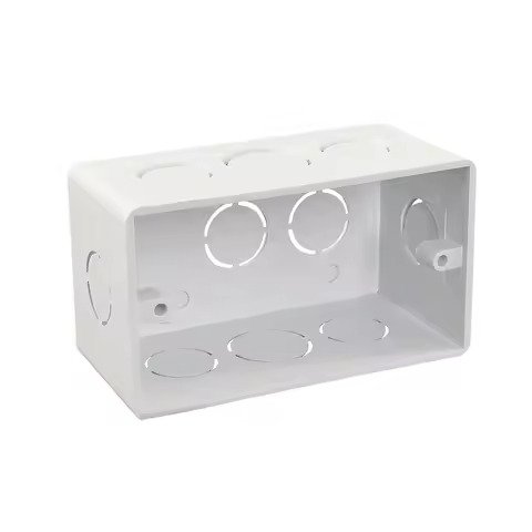 Long Multi-opening PVC Junction Box (White) compliant with RoHS standards