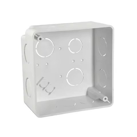 Square Multi-opening PVC Junction Box (White) compliant with CE standards