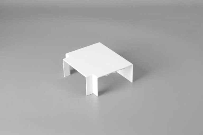 White PVC Compartment Trunking Tee Angle Connector (Single Component)