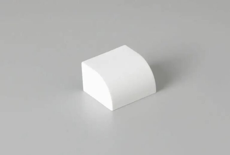 White PVC Curved Compartment Trunking End Cap Set