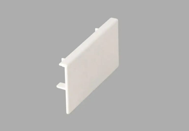White PVC Compartment Trunking End Cap Insert