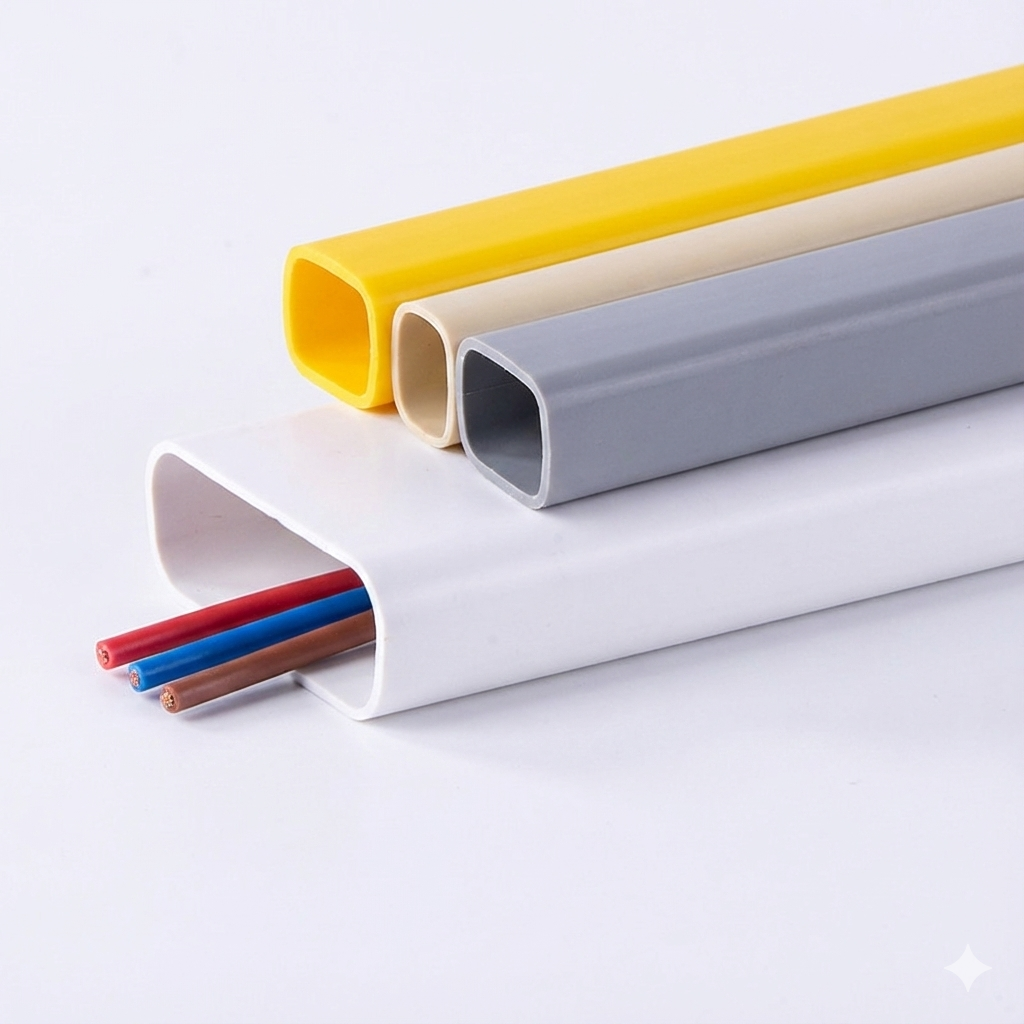 PVC Conduit Multi-color PVC Oval Conduit compliant with CE and SASO standards - HaoCheng Building Materials